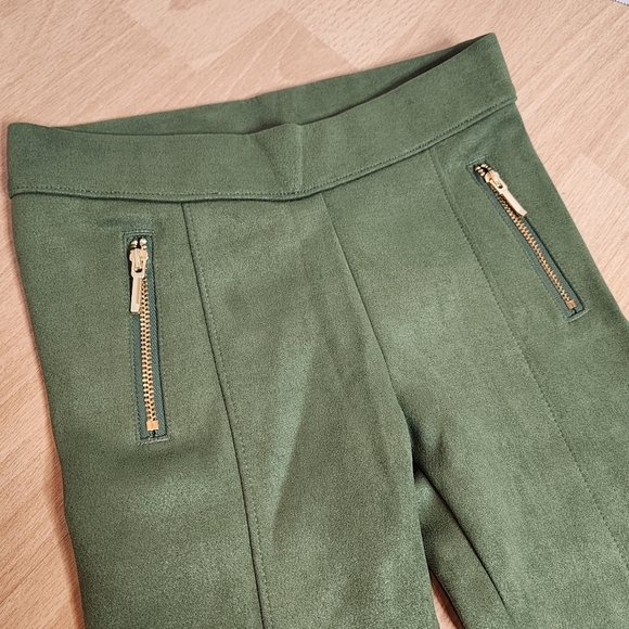 Janie and Jack Faux Suede Green Pull On Pants Kids Size 6 - Picture 3 of 11
